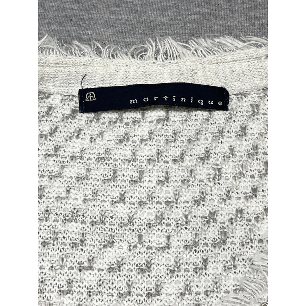 Women's Martinique Cardigan Sweater or blazer S White Gray - Picture 4 of 4